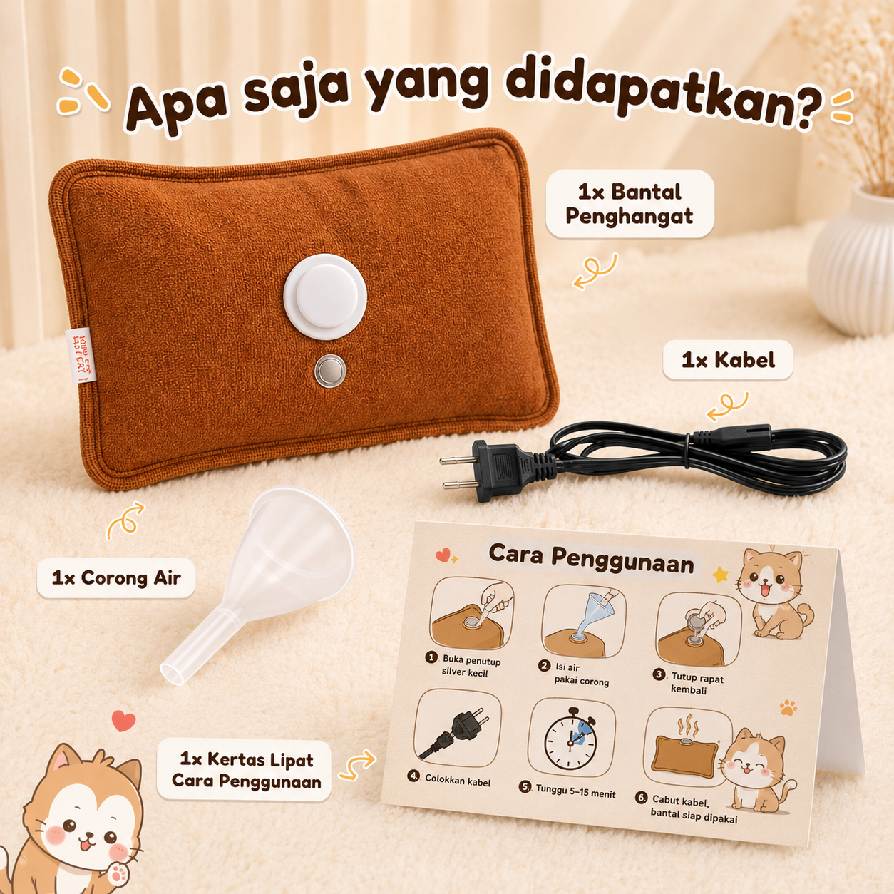 Bantal Penghangat Elektrik Lucu Berbagai Karakter - PEYUKK.ID