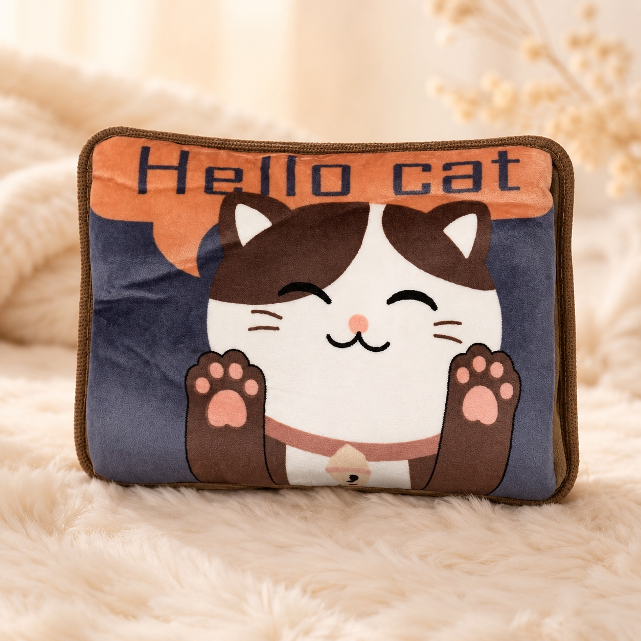 Hello Cat Bantal Penghangat Lucu Karakter Kucing Imut Menggemaskan - PEYUKK.ID