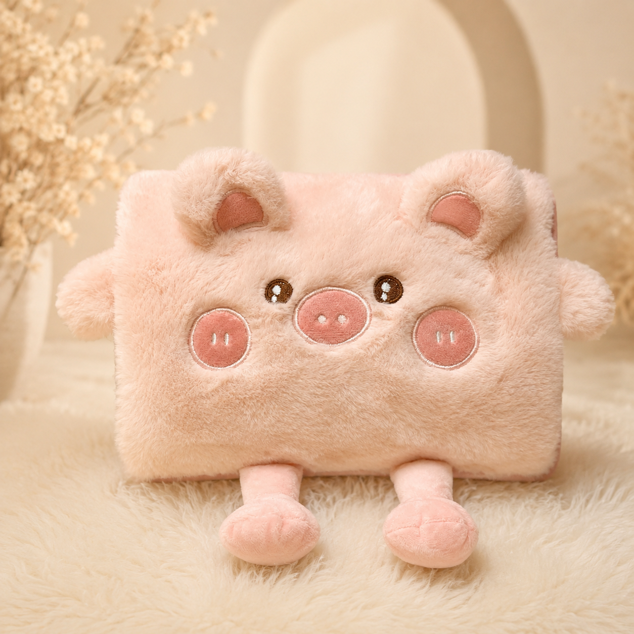 Piggy Bantal Penghangat Lucu Karakter Babi Cute Menggemaskan - PEYUKK.ID