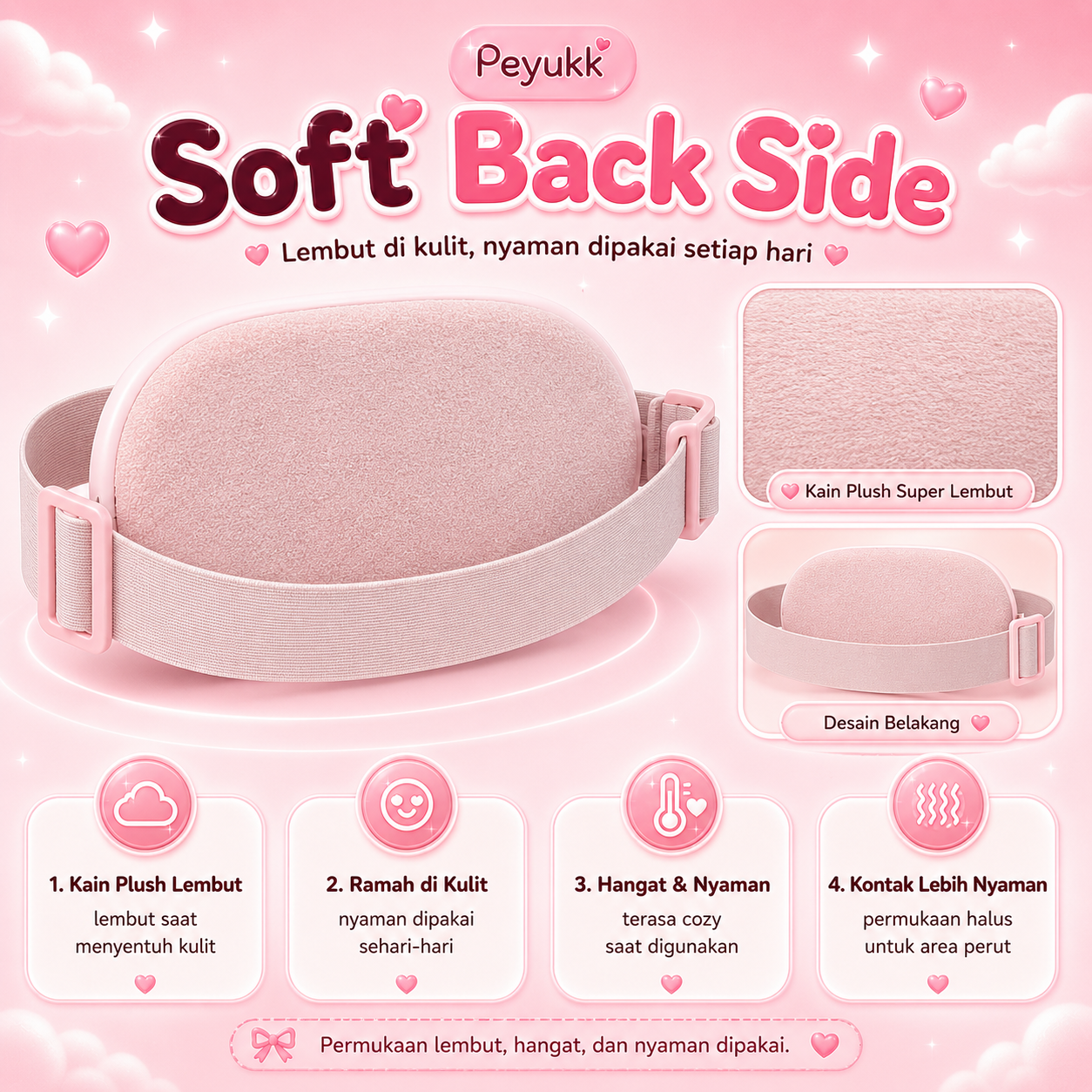 Sabuk Penghangat Portable Premium Hangat Sepanjang Hari - PEYUKK.ID