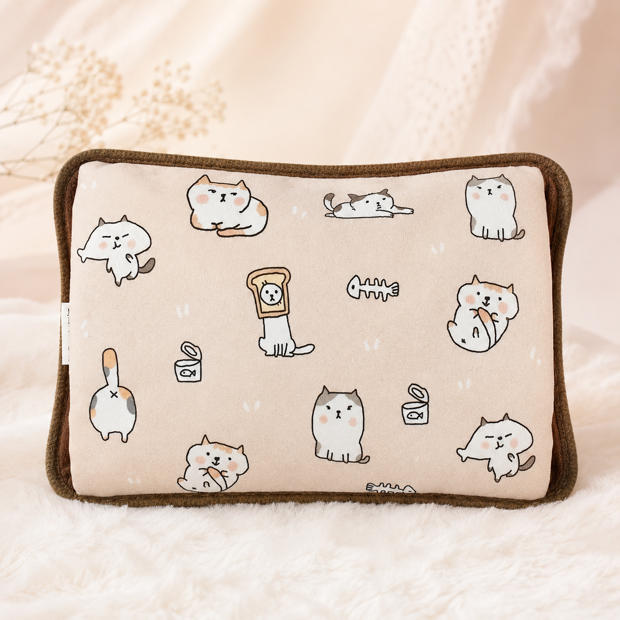 Cuttie Cat Bantal Penghangat Lucu Karakter Kucing Cute - PEYUKK.ID