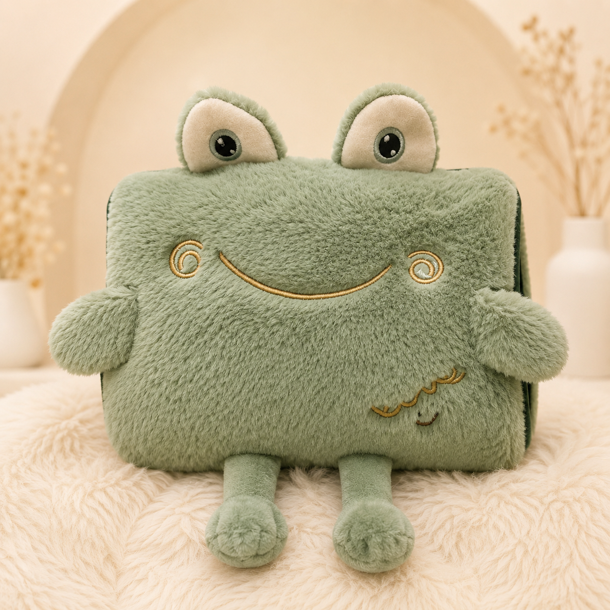 Froggie Bantal Penghangat Lucu Karakter Katak Menggemaskan - PEYUKK.ID
