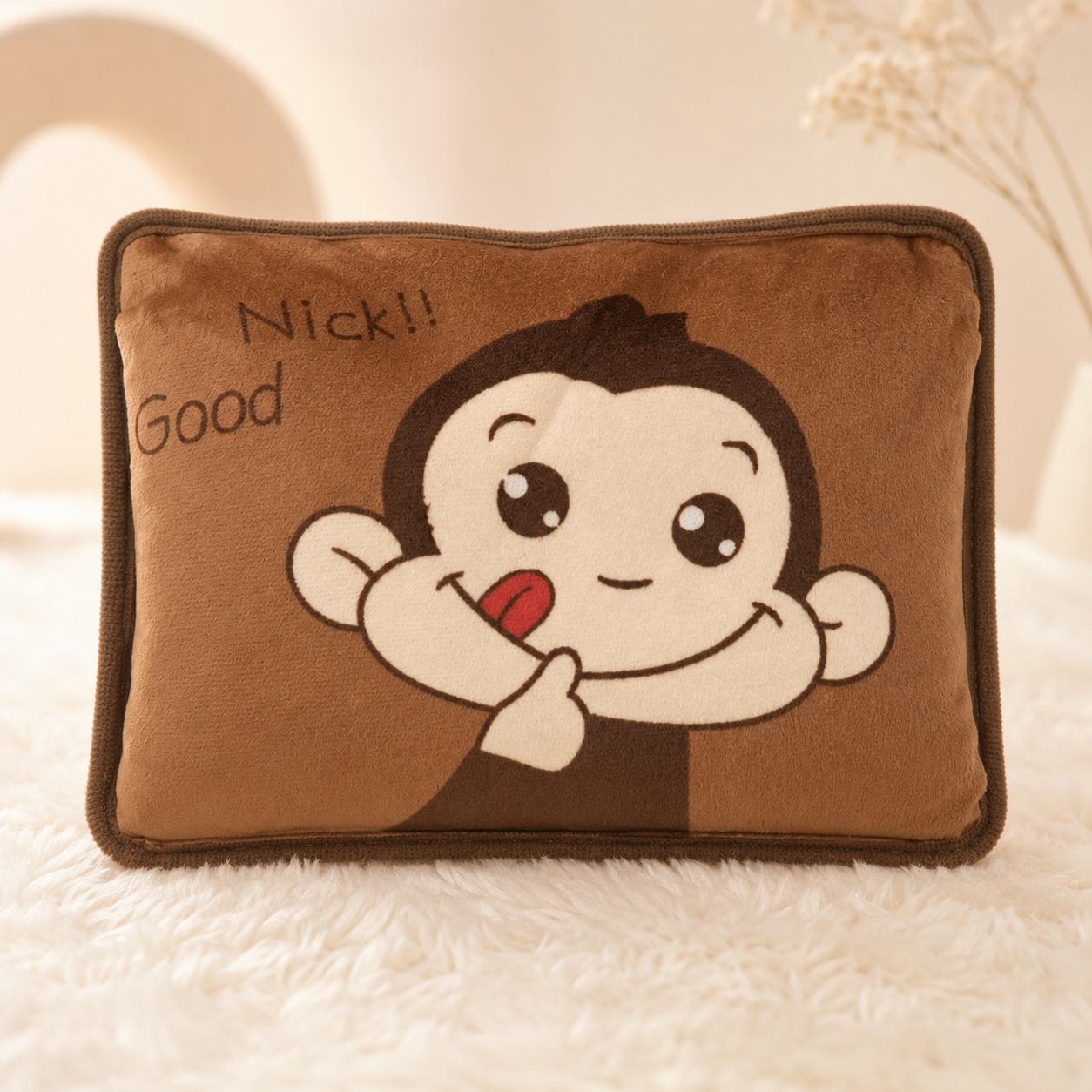 George Monkey Bantal Penghangat Lucu Karakter Monyet Menggemaskan - PEYUKK.ID