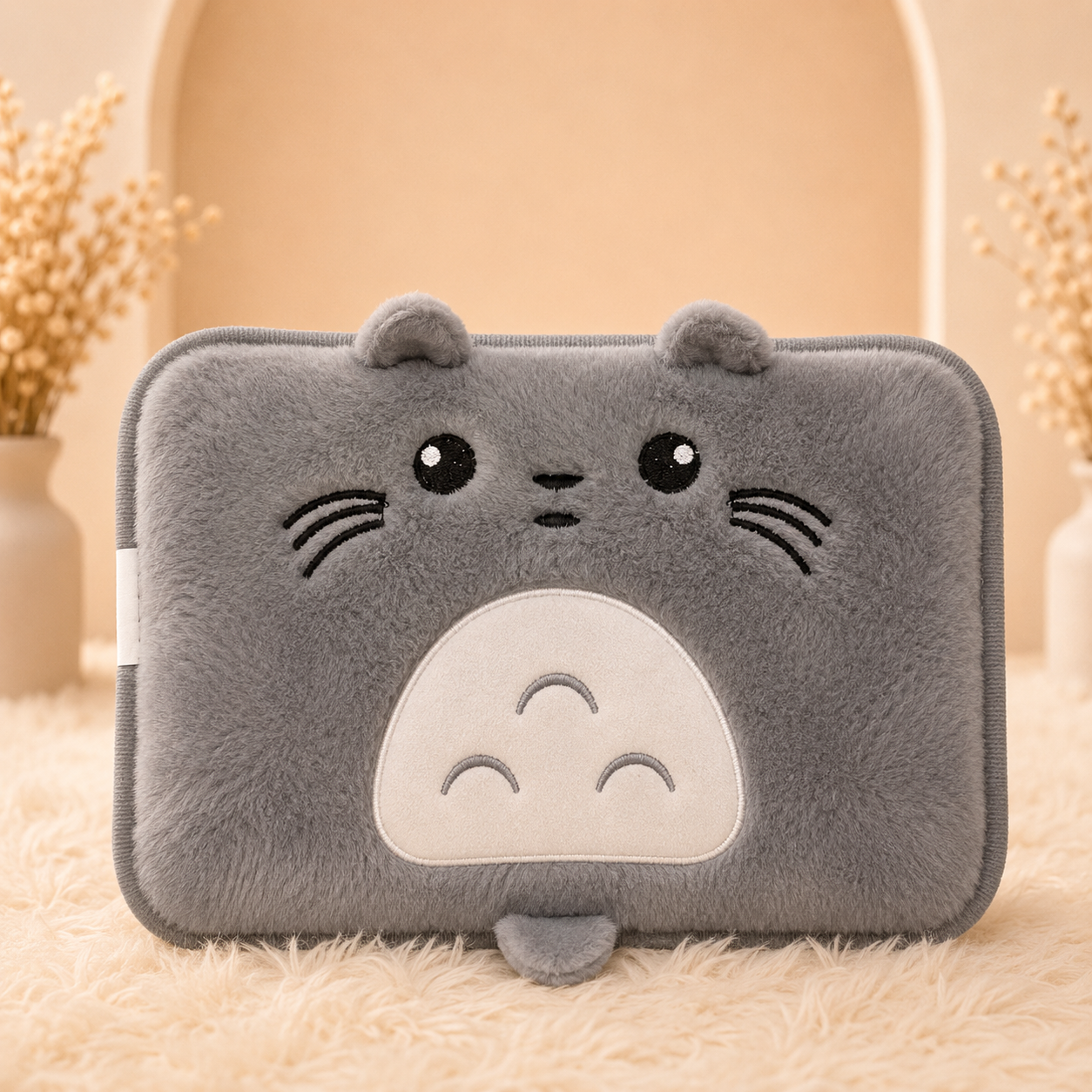 Grey Bunny Bantal Penghangat Lucu Karakter Kelinci Abu-abu Minimalis - PEYUKK.ID