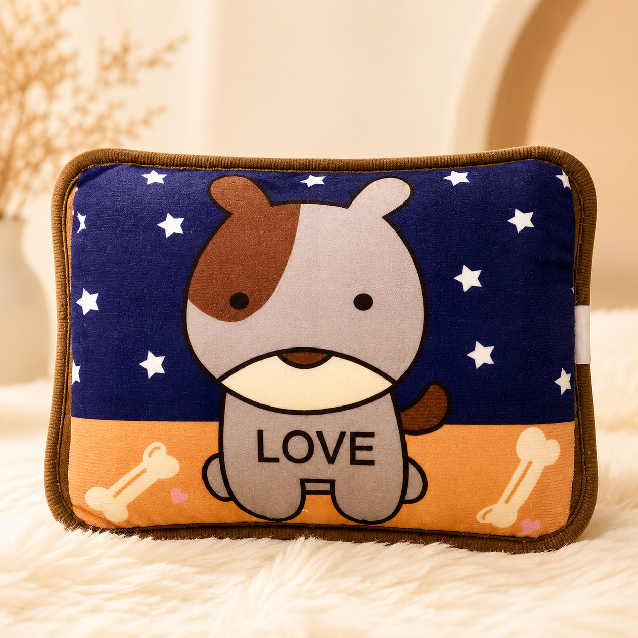 Love Puppy Bantal Penghangat Lucu Karakter Anjing Cinta - PEYUKK.ID